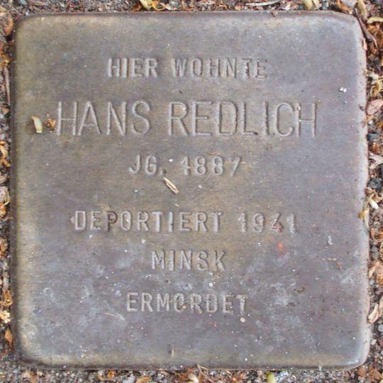 Stolperstein en memoria de Hans Redlich