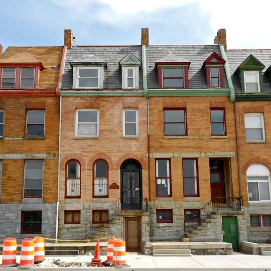 Buildings at 1601–1830 St. Paul Street and 12–20 E. Lafayette Street