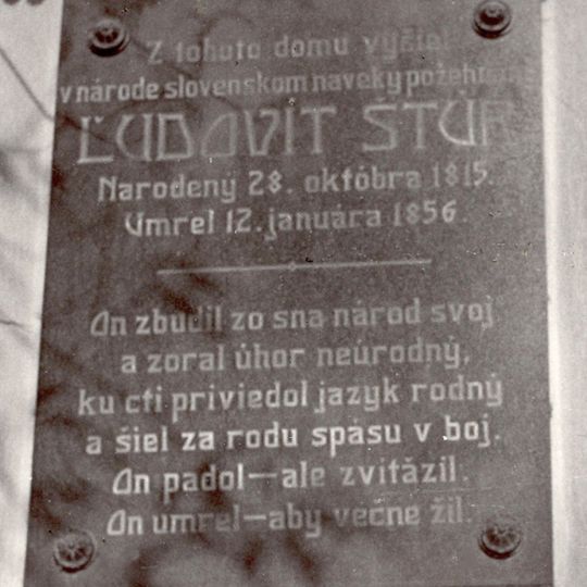 Birth house of Ľudovít Štúr