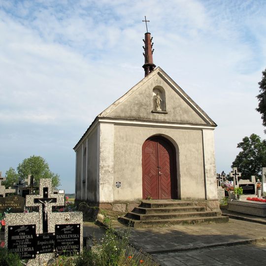 Chapel at catholic cemetery in Wizna