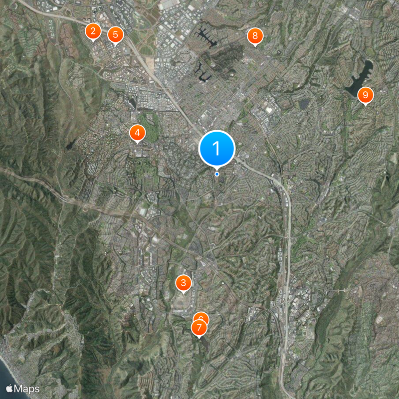 Area code 949 Map