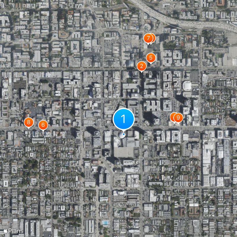 Cinerama Dome and ArcLight Hollywood Mapa