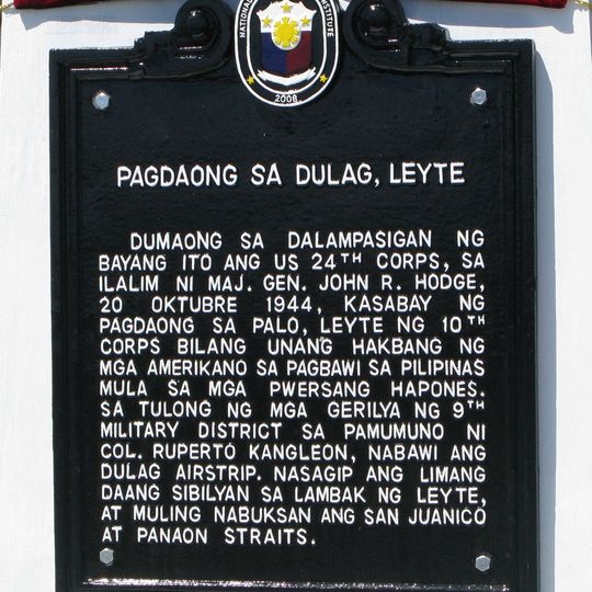 Landing at Dulag, Leyte historical marker