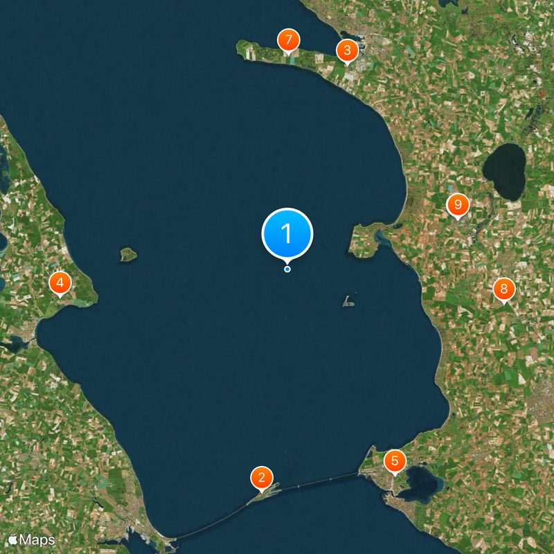 Cieśniny Duńskie Mapa