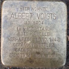 Stolperstein dedicated to Albert Voigts