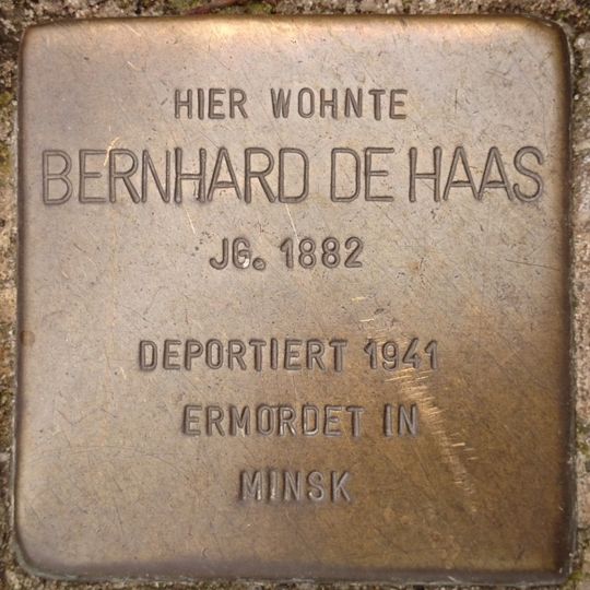Stolperstein à la mémoire de Bernhard de Haas