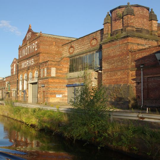 Linotype Works Engine House and Chimney Base