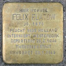 Stolperstein dedicated to Felix Flatow