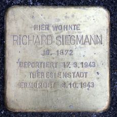 Stolperstein à la mémoire de Richard Siegmann
