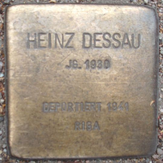 Stolperstein dedicated to Heinz Dessau