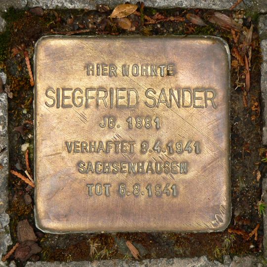 Stolperstein für Siegfried Sander