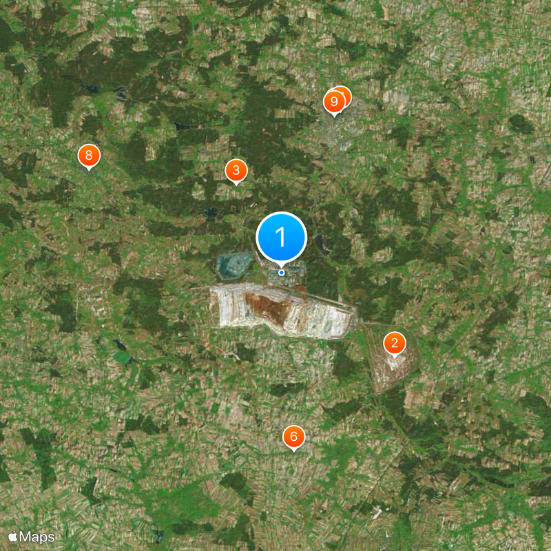 Bełchatów Coal Mine Map