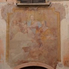 Catholic church building, mural, Work of art
