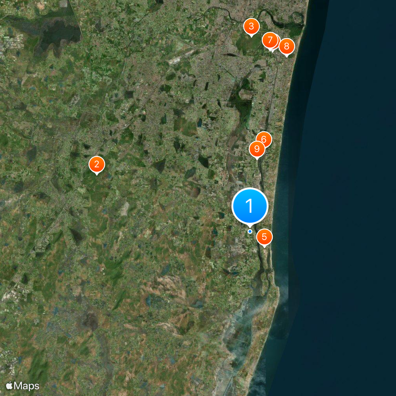 The Marina Mall, Chennai Map
