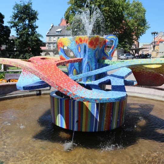 Fountain in Plac Wolności in Opole