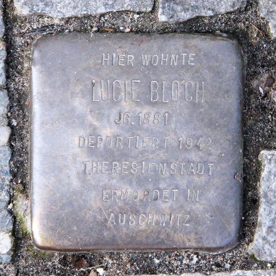 Stolperstein en memoria de Lucie Bloch