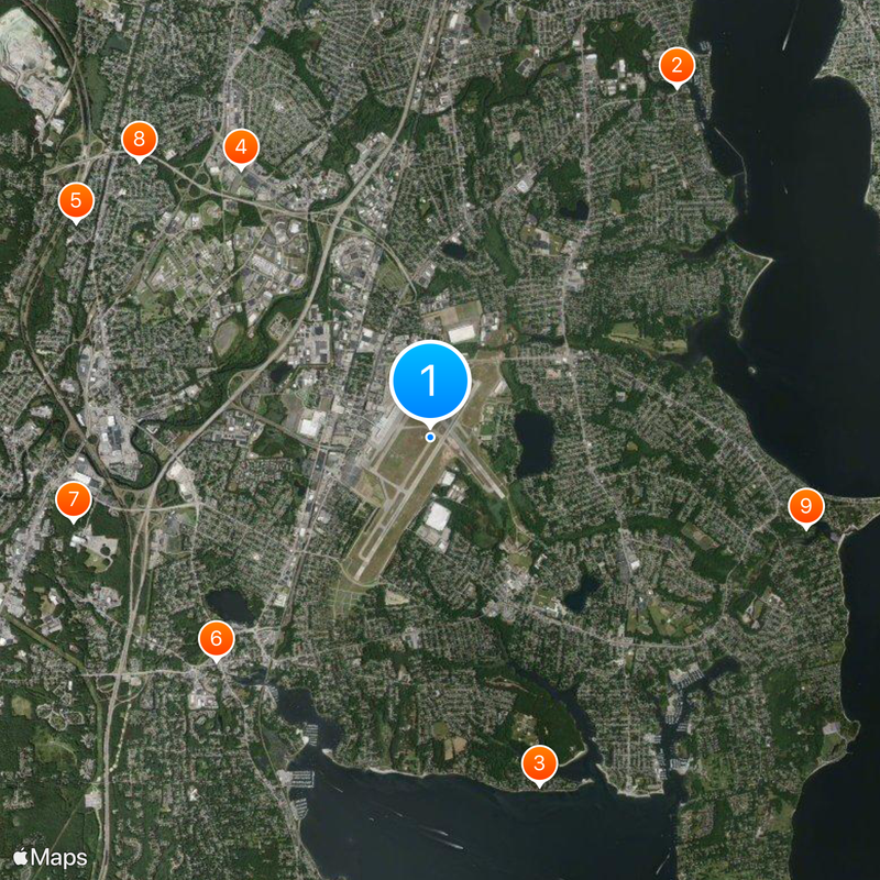 Rhode Island T. F. Green International Airport Map