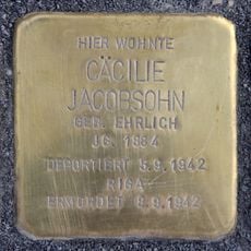 Stolperstein à la mémoire de Cäcilie Jacobsohn