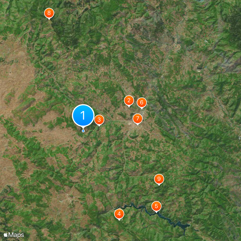 Sopoćani monastery Map