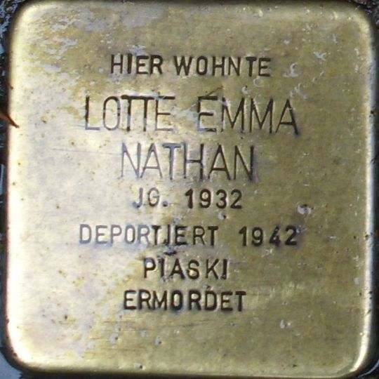 Stolperstein für Lotte Emma Nathan