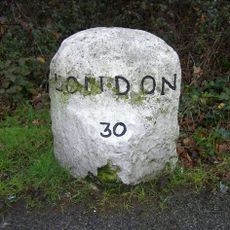 Milestone, W of Blackwater just before island at Hawley Road