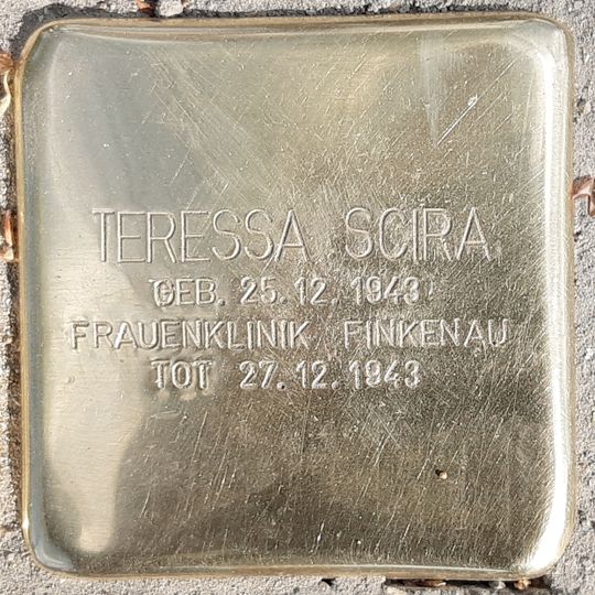 Stolperstein à la mémoire de Teressa Scira