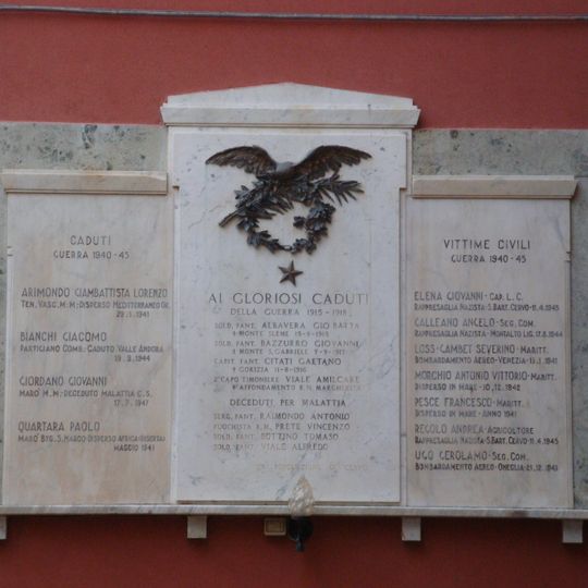 Lapide commemorativa ai caduti di Cervo