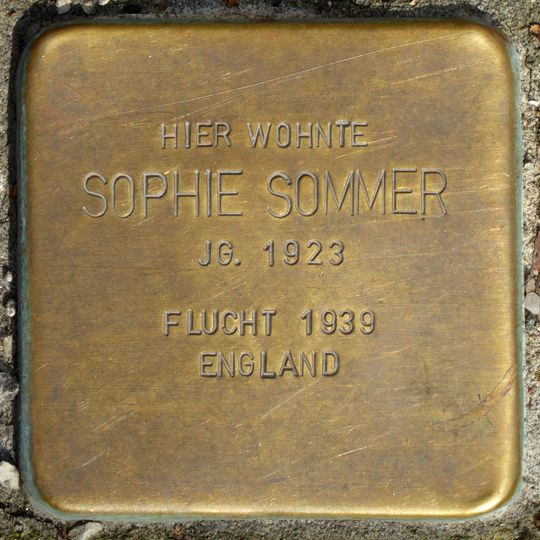 Stolperstein en memoria de Sophie Sommer