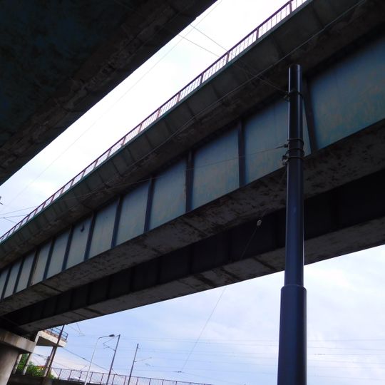 Railway bridge over Sokolovská street