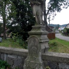 Statue of John of Nepomuk on the bridge in Králíky