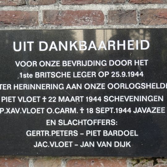 Plaquette voor Indiëgangers