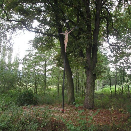 Kříž v lese u Červeného mlýna nedaleko Žďánova