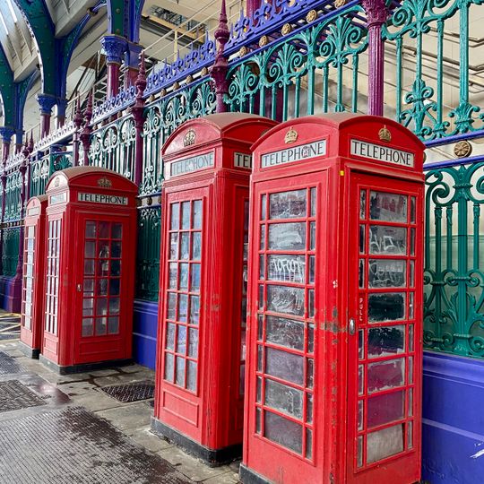 Pair Of K2 Telephone Kiosks In Central Markets