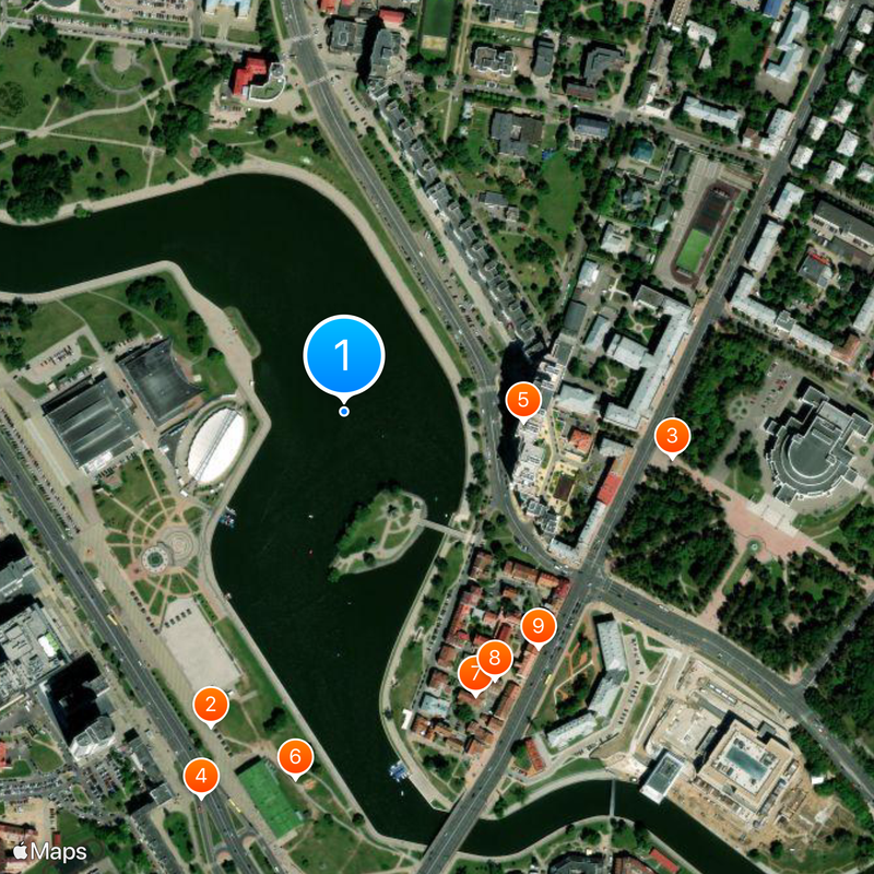Svislach River Map