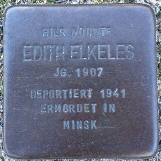 Stolperstein en memoria de Edith Elkeles