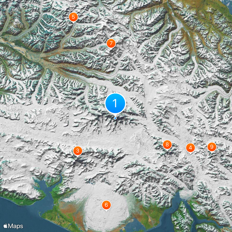 Saint Elias Mountains Map