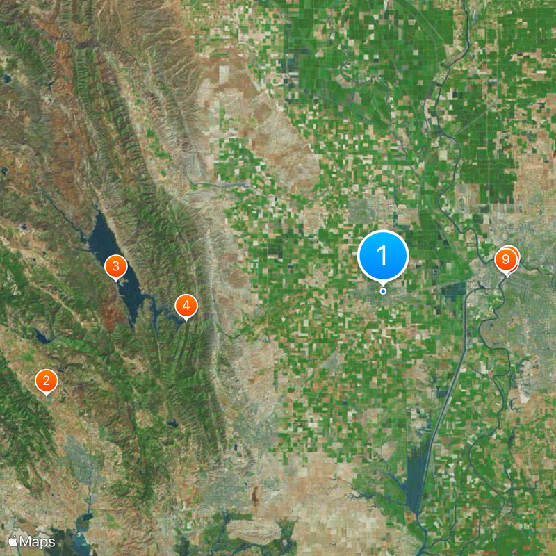 Condado de Yolo Mapa