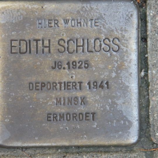 Stolperstein en memoria de Edith Schloss