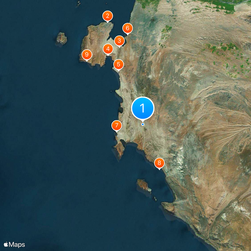 Paracas-Nationalreservat Karte