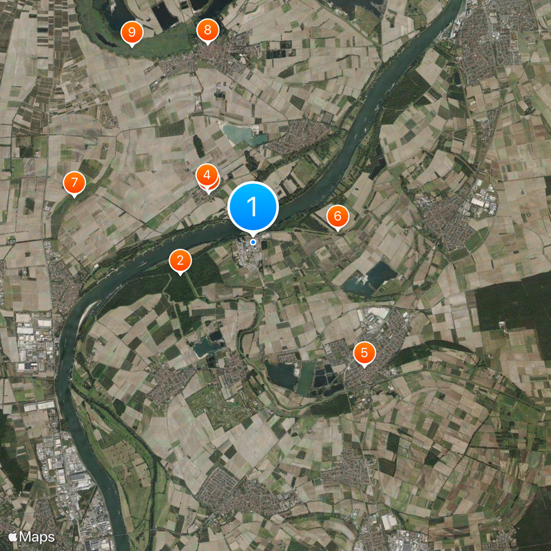 Biblis Nuclear Power Plant Map