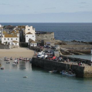 Harbour Wharfs And Piers Including The Two Light-houses (one Disused)