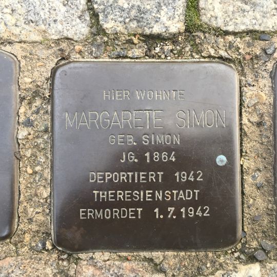 Stolperstein en memoria de Margarete Simon