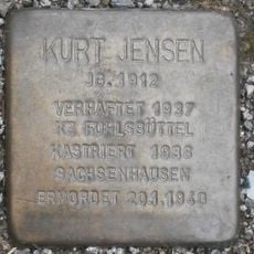 Stolperstein dedicated to Kurt Jensen