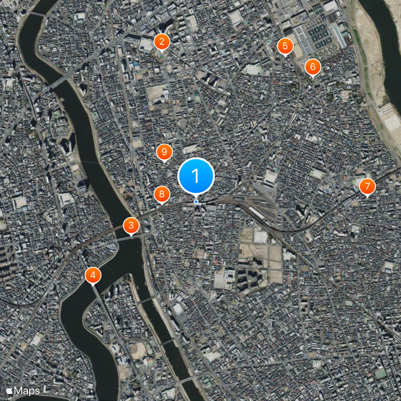 Keisei-Takasago Station Karte