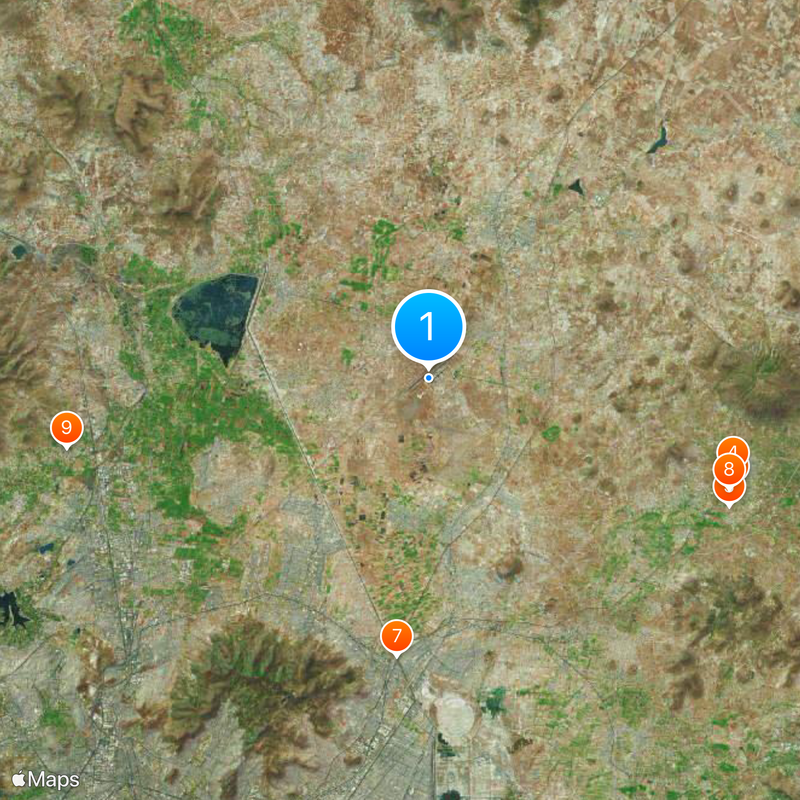 Santa Lucía Air Force Base Num 1 Kaart