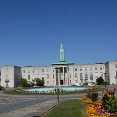Walthamstow Civic Centre Pair Of Flagpoles In Forecourt To South Of Centre