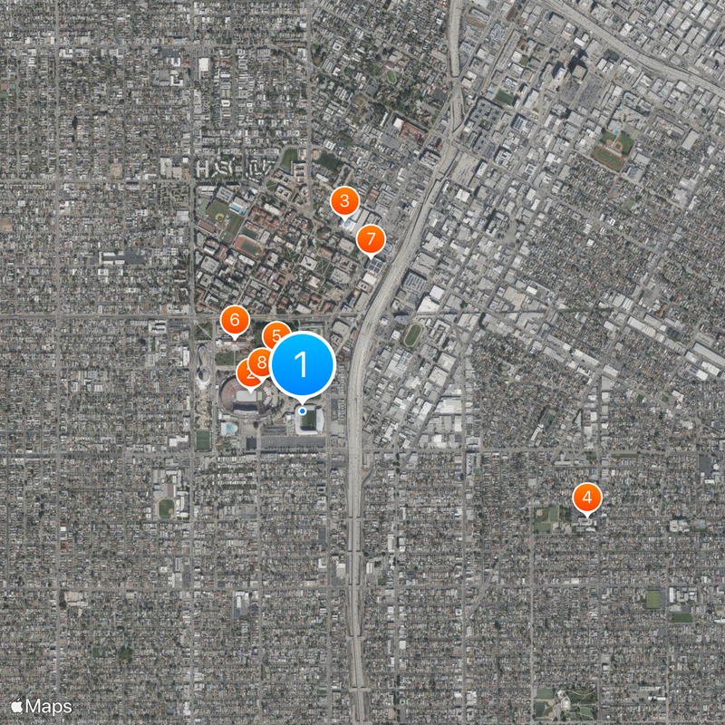 Los Angeles Memorial Sports Arena Map