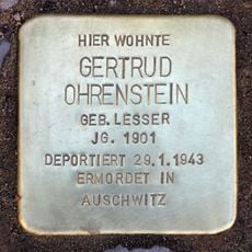 Stolperstein dedicated to Gertrud Ohrenstein