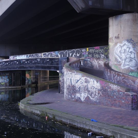 Roving Bridge Over Entrance To Grand Union Canal At Salford Junction
