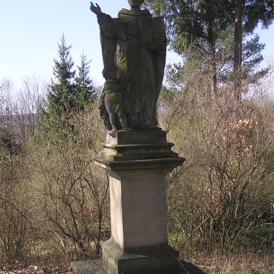 Socha svatého Dominika v zámeckém parku v Bojkovicích